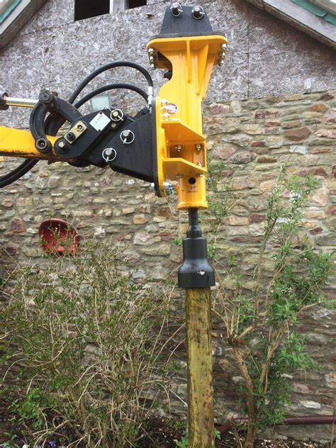 hydraulic post knocker for mini digger|post knocker for mini excavator.